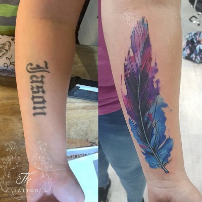 Tatuaj cover up Watercolor